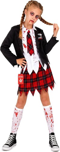 Zombie schulmädchen kostüm - zombie,