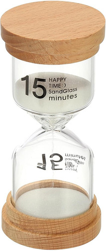 Minuten sanduhr holz - 15,