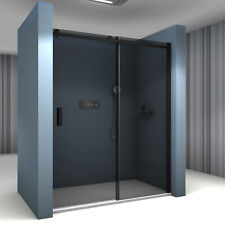 Nische Nischendusche Schiebetür Duschtür NT806 FLEX Duschwand Nano ESG Glas Grau