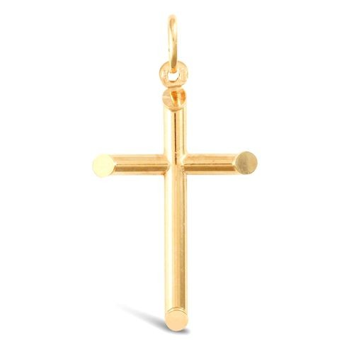 Kreuz anhänger gelbgold - kreuz,