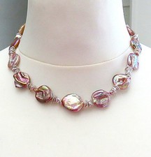 Keshi Coin Perlen Kette