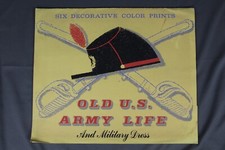 6x Tafeln Bilder Uniformen USA Old Army Military Dress Print US Kavallerie
