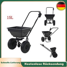 Handstreuwagen Streuwagen Saatgutstreuer Salzstreuer 15L Düngerstreuer PVC Stahl