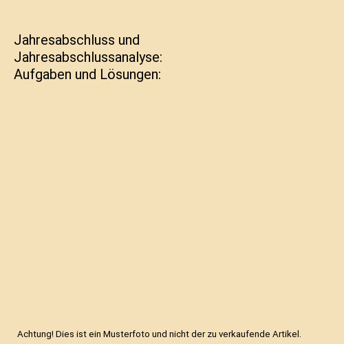 Jahresabschluss und