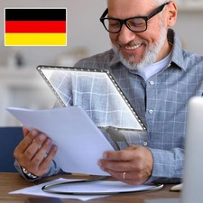 5X Lupe mit 50 LED Licht Desktop Stand Leselupe Vergrößerung Arbeitslupe Nacken