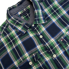 Tommy Hilfiger Hemd Jungen Größe 176 kariert Knopfleiste Langarm bestickt...