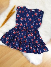 **Englandmode Miniclub Kleid Dunkelblau Blumenmuster 98/104**