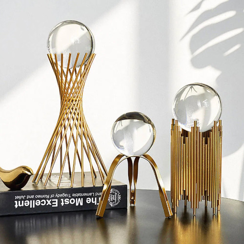 Gold deko kugel skulptur - deko,