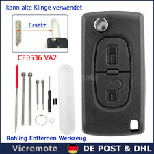 Klapp Schlüssel Gehäuse für Peugeot 407 Partner Citroen C2 C3 Berlingo CE0536