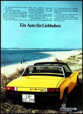 VW Porsche 914  originale Werbung 1974.......ein Auto für Liebhaber