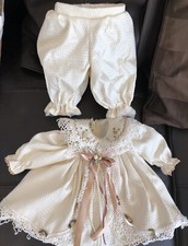 Puppenmode von Orchidee-Puppen, Kleid-Set 2 Teile, Beige-rosa