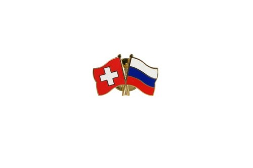 Schweiz russland flaggen pin - flaggen,