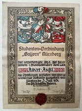 orig. Urkunde Studentika