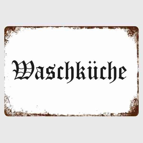 Blechschild waschküche - blechschild,