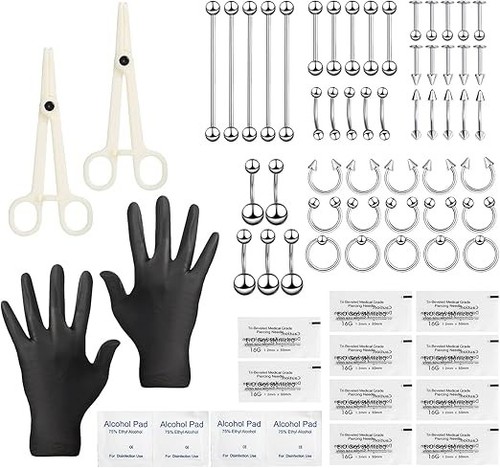 Stück piercing kit set zum - piercing,