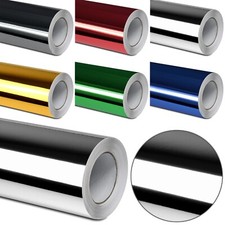 Chrom Glanz Autofolie 12€/m² selbstklebende 3D Luftkanal Auto Folie Blasenfrei