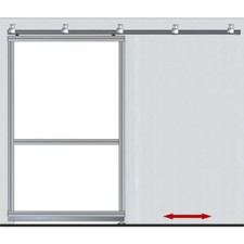 Bausatz 1-flg Garage Schiebetor B=300 H=22250cm  Garagentor Gartentor ✔