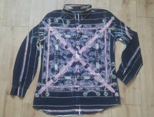 ? NEU GUESS LOS ANGELES Designer Blusen Gr. L/ XL Gold Perlen Bunt Knöpfe 40 42