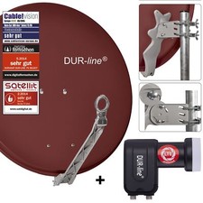 DUR-line 2 Teilnehmer Select 75/80 cm Rot Ultra Twin LNB - Satanlage