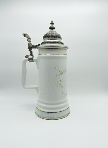 Bierkrug ton zinndeckel - ton, 0,5
