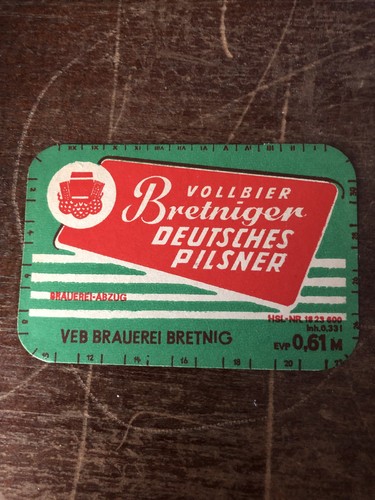 Bieretikett brauerei bretnig - bieretikett,