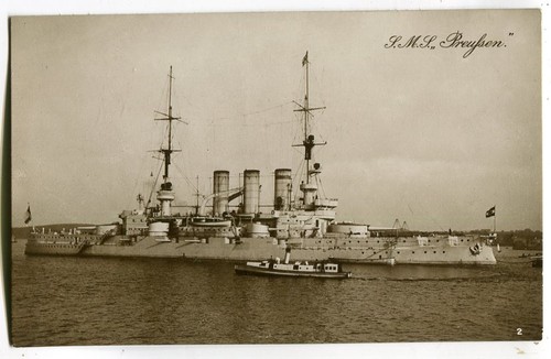 Sms preußen kaiserliche - ak,