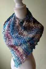 Tuch-Drachenschwanz-Schultertuch-Dreieckstuch-Handarbeit-gehäkelt-Wollmischung