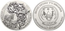Ruanda 50 Amafaranga 2011 Zebra Silber BU in Kapsel  116432