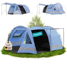 Skandika Kambo 4 Personen Familienzelt Campingzelt Tunnel Moskitonetze NEU