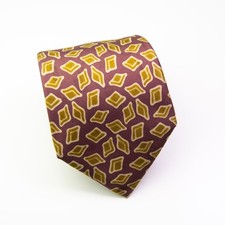 Yves Saint Laurent YSL Krawatte Vintage Rot Koralle Gelb Vintage Ornamente