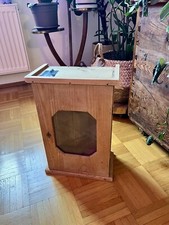 Medizinschrank, Bauernhängeschrank, Arzneischrank, antik, Vollholz, 43x28,5x16,5