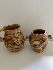 2 Tontöpfe Tontopf Antik 1900 Frankreich Mildchtopf Topf