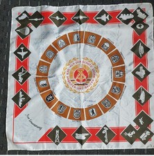 Reservistentuch mit Besten- Abzeichen, unterschrieben - NVA - Orden, Abzeichen