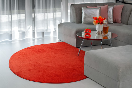 Einfarbig hochflor runder - hochflor,