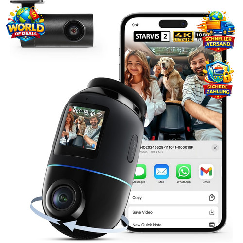 Dashcam omni 360 grad vorne - dashcam, 4k