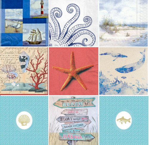 Servietten maritim meer - servietten,