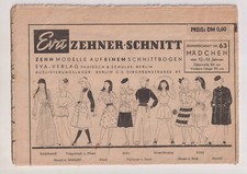 Eva Zehner Schnitt Nr 63   ca. 60er Jahre