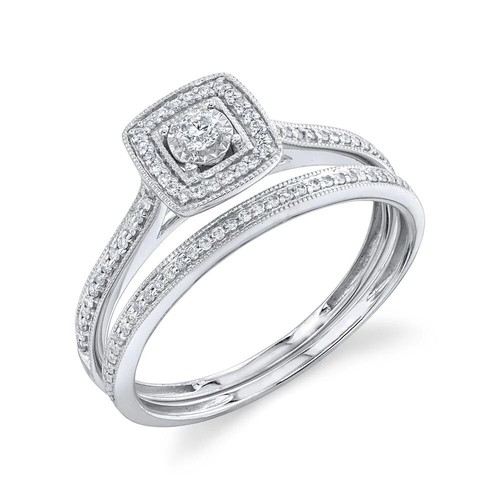 14k weißgold diamant - 14k,