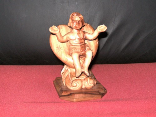 Herz mit kind aus olivenholz - herz,