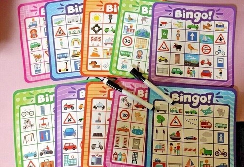 Auto bingo inkl - markern, 10