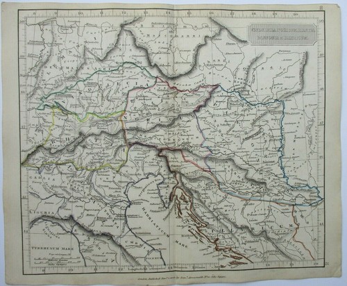 Antike karte der schweiz - der,