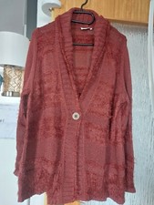 Ausgefallene Strickjacke Bonita XL Schalkragen große Metallknöpfe