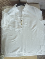 Damenbluse Kurzarm Leinenoptik