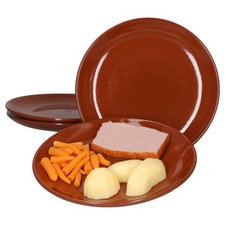 4er Set Ton-Kuchenteller Ø 23 cm Mediterran 4 Personen Mittelalter Dessert-Salat