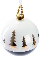 Weihnachtskugel glas weiß - glas,