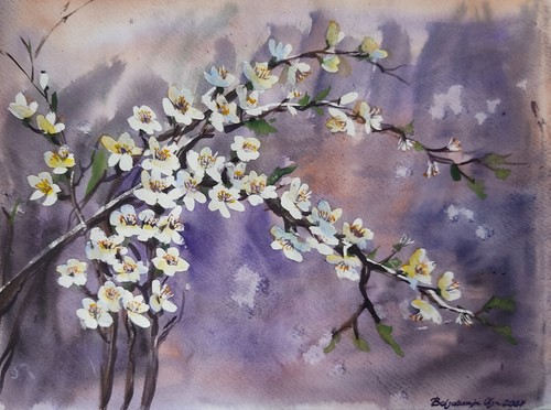 Original aquarell malerei - aquarell,