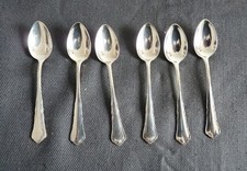 WMF Modell 2100 Chippendale Silberbesteck   - 6 Moccalöffel  -  versilbert 90er