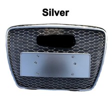 Für Audi A6 C6 05-11 RS6 Stil Waben Grill Kühlergrill Front Grill Sliver