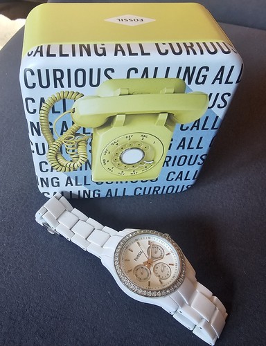 Fossil damen armbanduhr weiß - fossil,
