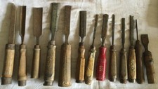 13 X HOLZBEITEL  # FLACHBEITEL # HOHLBEITEL # VINTAGE 